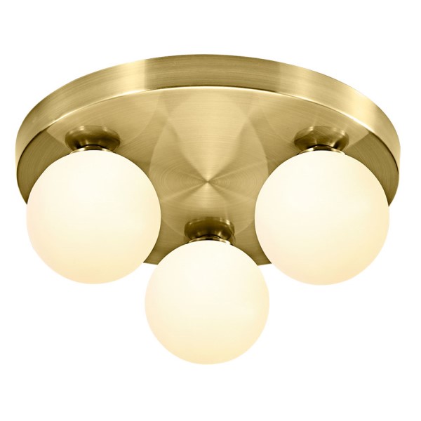 (image for) 3 Light Plate - Antique Brass